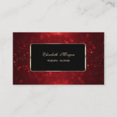 Elegant Luxury Stylish Red Glitter Bokeh Visitekaartje (Voorkant)