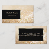 Elegant Luxury Stylish Red Glitter Bokeh Visitekaartje (Voorkant / Achterkant)