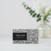 Elegant Luxury Stylish Silver Glitter Visitekaartje (Staand voorkant)