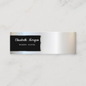 Elegant Luxury Stylish Silver, Lijst Mini Visitekaartje (Voorkant)