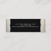 Elegant Luxury Stylish Silver, Lijst Mini Visitekaartje (Achterkant)
