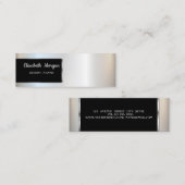 Elegant Luxury Stylish Silver, Lijst Mini Visitekaartje (Voorkant / Achterkant)