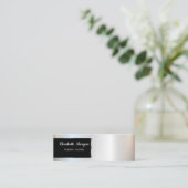 Elegant Luxury Stylish Silver, Lijst Mini Visitekaartje (Staand voorkant)