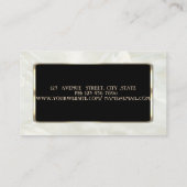 Elegant Luxury Stylish, White Marble, Lijst Visitekaartje (Achterkant)