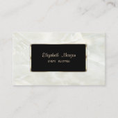 Elegant Luxury Stylish, White Marble, Lijst Visitekaartje (Voorkant)