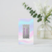 Elegant Luxury Sweet Holographic Visitekaartje (Staand voorkant)