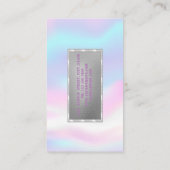 Elegant Luxury Sweet Holographic Visitekaartje (Achterkant)