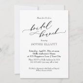 Elegant Luxury Typografie Bridal Brunch Simple Kaart (Voorkant)