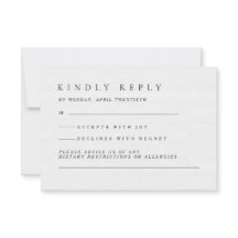 Elegant Luxury Typography Black & White Wedding