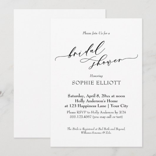 Elegant Luxury Typography Vrijgezellenfeest Simple Kaart (Voorkant / Achterkant)