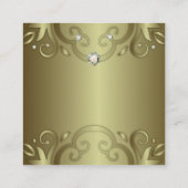 Elegant Luxury  Victoriaans Gold Wedding Informatiekaartje (Achterkant)