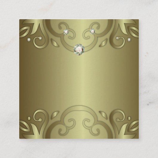 Elegant Luxury  Victoriaans Gold Wedding Informatiekaartje (Achterkant)
