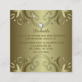 Elegant Luxury  Victoriaans Gold Wedding Informatiekaartje (Voorkant)