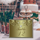 Elegant Luxury  Victoriaans Gold Wedding Kaart