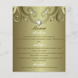 Elegant Luxury  Victoriaans Gold Wedding Menu