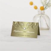 Elegant Luxury Victoriaans Gold Wedding Plaatskaartje (Voorkant)