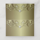 Elegant Luxury Victoriaans Gold Wedding Plaatskaartje (Binnenkant ongevouwen)