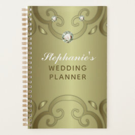 Elegant Luxury  Victoriaans Gold Wedding Plan Planner