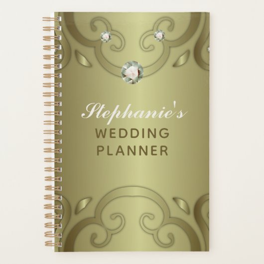 Elegant Luxury Victoriaans Gold Wedding Plan Planner (Voorkant)