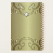 Elegant Luxury Victoriaans Gold Wedding Plan Planner (Achterkant)