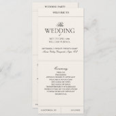 Elegant Luxury Vintage Classic Wedding Programme (Voorkant / Achterkant)