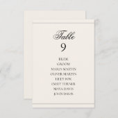 Elegant Luxury Vintage Classic Wedding Table No (Voorkant / Achterkant)