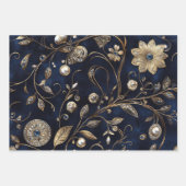 Elegant Luxury Vintage Floral Inpakpapier Vel (Voorkant 2)