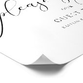 Elegant Luxury Wedding Guestbook Calligraphy Sign Poster (Hoek)