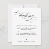 Elegant Luxury Wedding Table Bedankt voor je kaart (Voorkant)