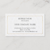 Elegant Luxury White Gold Mandala Professional Visitekaartje (Voorkant)