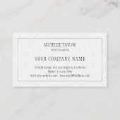 Elegant Luxury White Silver Mandala Professional Visitekaartje (Voorkant)