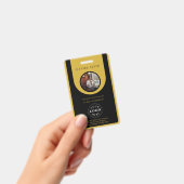 Elegant M Gold Black Work Office Identification ID Badge (Handheld)