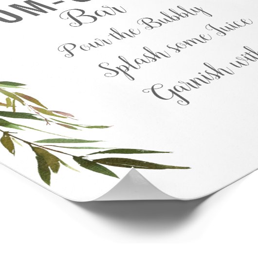 Elegant Ma-osa Bar Baby Sprinkle Shower Poster (Hoek)