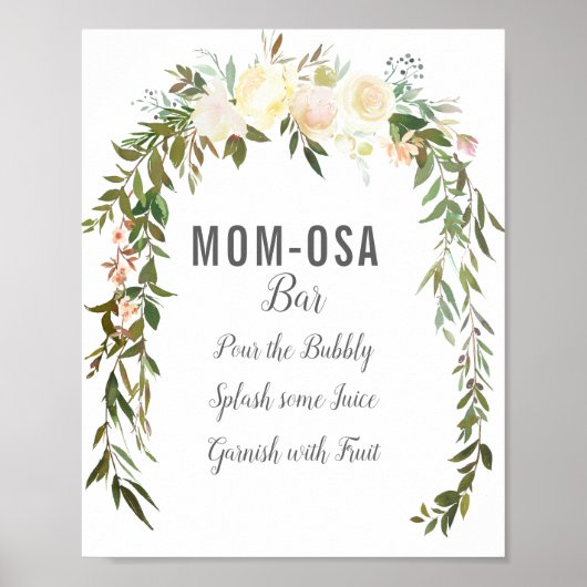 Elegant Ma-osa Bar Baby Sprinkle Shower Poster (Voorkant)