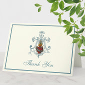 Elegant Maagd Mary Religieuze Katholieke Floral Feestdagen Kaart