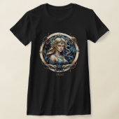 Elegant Maagd Zodiac Symbool Celestial Maagd Vrouw T-shirt (Laagn)