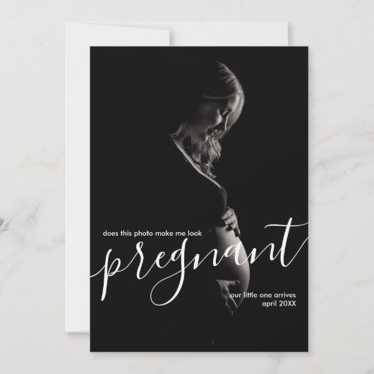Elegant maakt deze foto mij er Zwangerlijk uitzien Aankondiging (Voorkant)