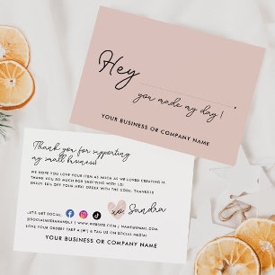 Elegant maakte mijn dag hart zakelijke bestelling bedankkaart