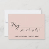 Elegant maakte mijn dag hart zakelijke bestelling  bedankkaart (Voorkant)