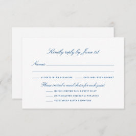 Elegant Maaltijdopties Spruce Point Collectie RSVP Kaartje