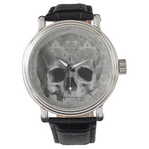 Elegant, maar Creepy Brocade Skull eWatch Horloge