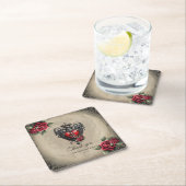 Elegant maar mystiek gotisch hart kartonnen onderzetters (Insitu)