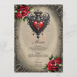 Elegant maar mystiek gotisch hart menu