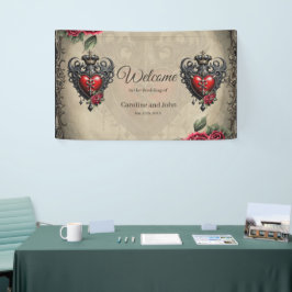 Elegant maar mystiek gotisch hart spandoek
