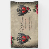 Elegant maar mystiek gotisch hart spandoek (Verticaal)