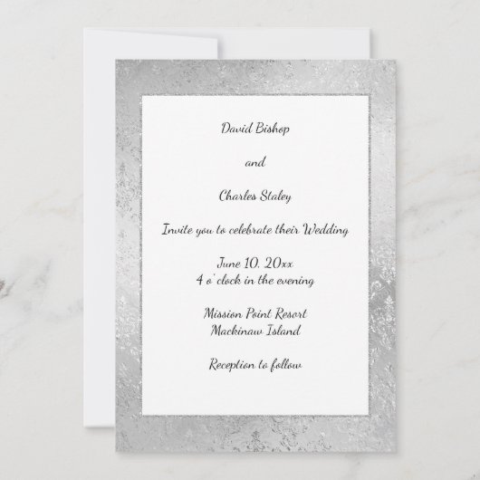 Elegant maar simpel uitnodigen voor homohuwelijk kaart (Achterkant)