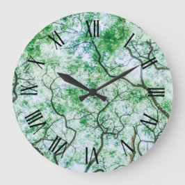 Elegant maar Spooky Leaves en Branches Wall Clock Grote Klok