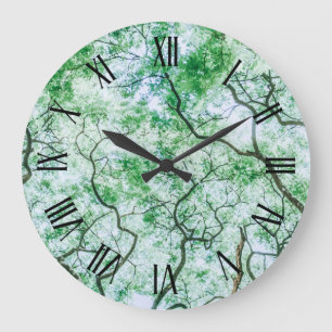 Elegant maar Spooky Leaves en Branches Wall Clock Grote Klok