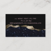 Elegant, Macaroon Cupcake bakkerij, zwart glitter Visitekaartje (Achterkant)