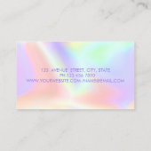 Elegant Macaroons, Sweets Bakery Holographic Visitekaartje (Achterkant)